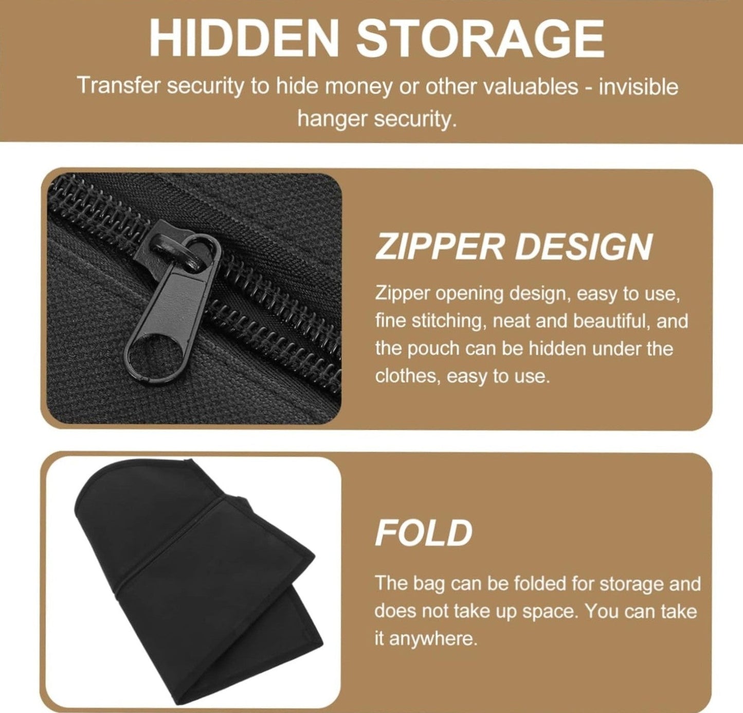 Hidden Money Storage Bag