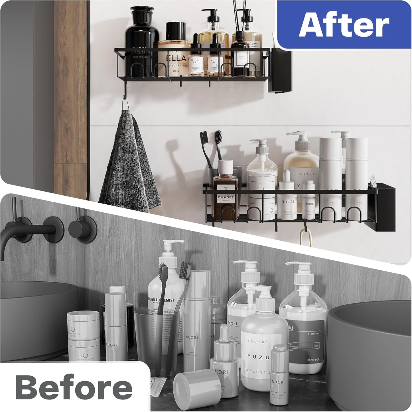 Bathroom Shelves - 2 Pcs