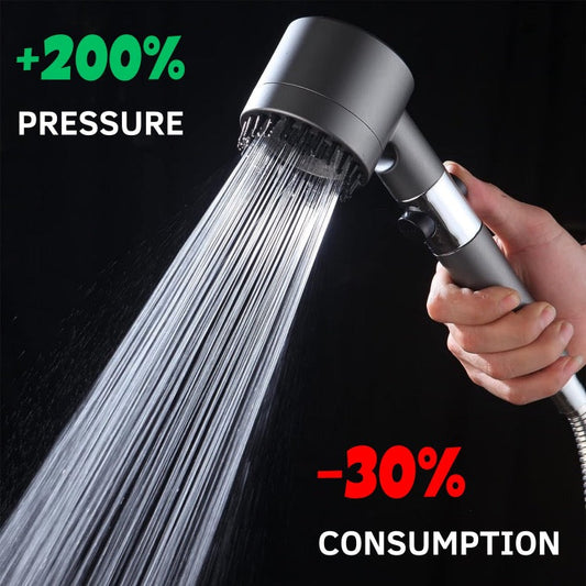 High-Pressure Shower Head + 5 Filters