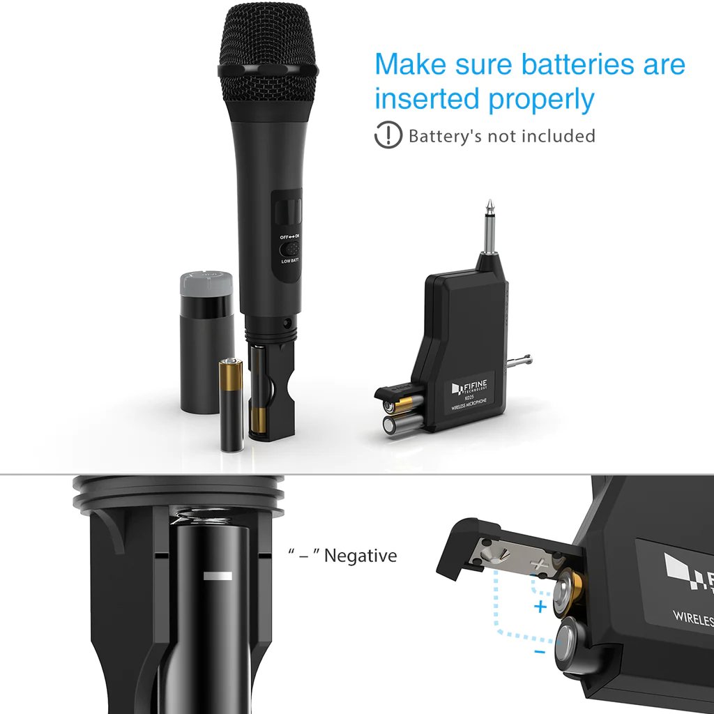 K025 Wireless Handheld Microphone System - FIFINE