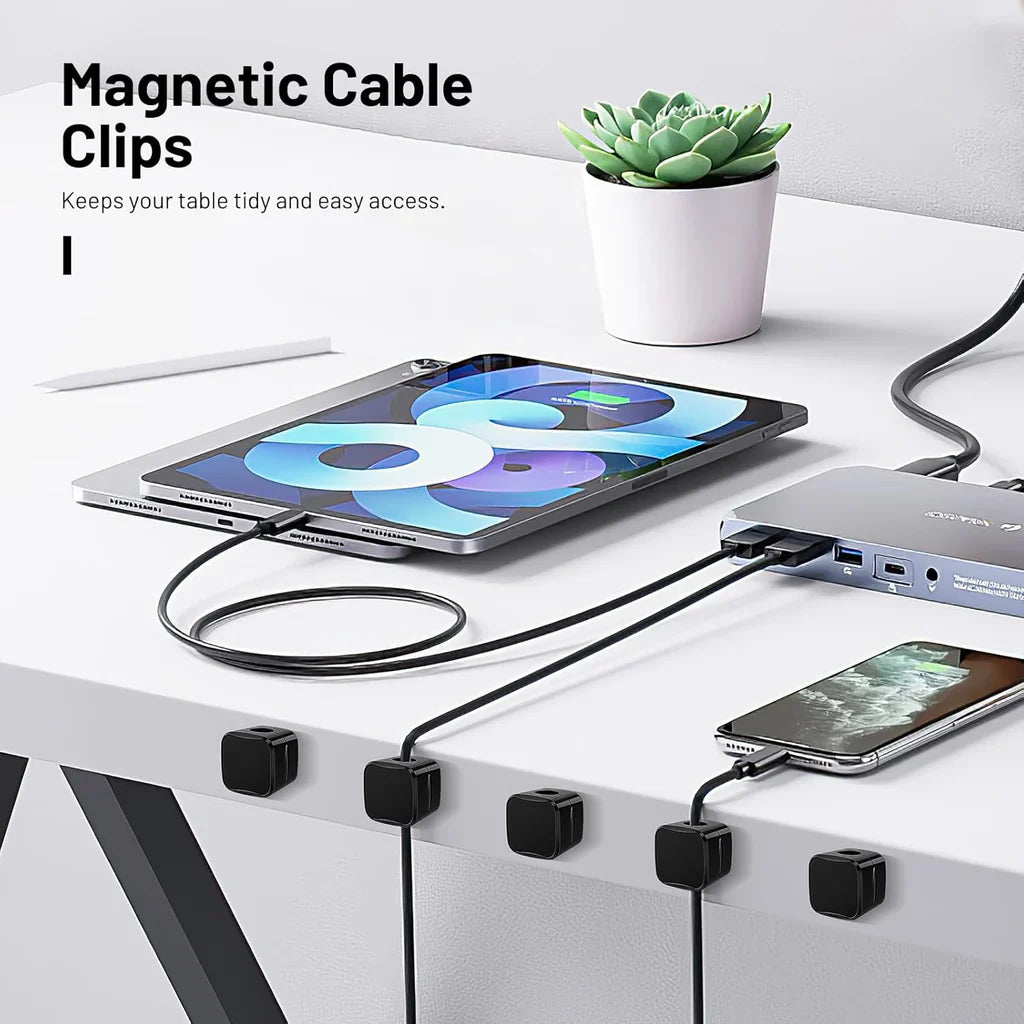 Magnetic Cable Clips (6 Pcs)