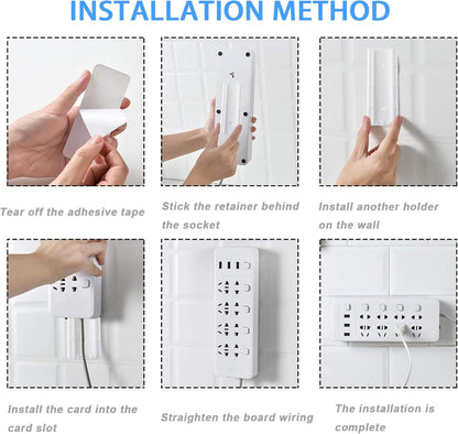 Adhesive Power Strip Holder