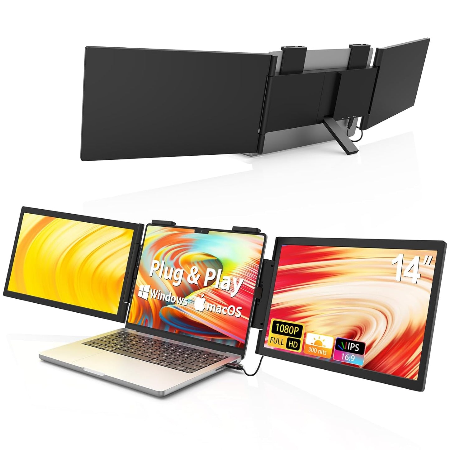 Triple Laptop Monitor