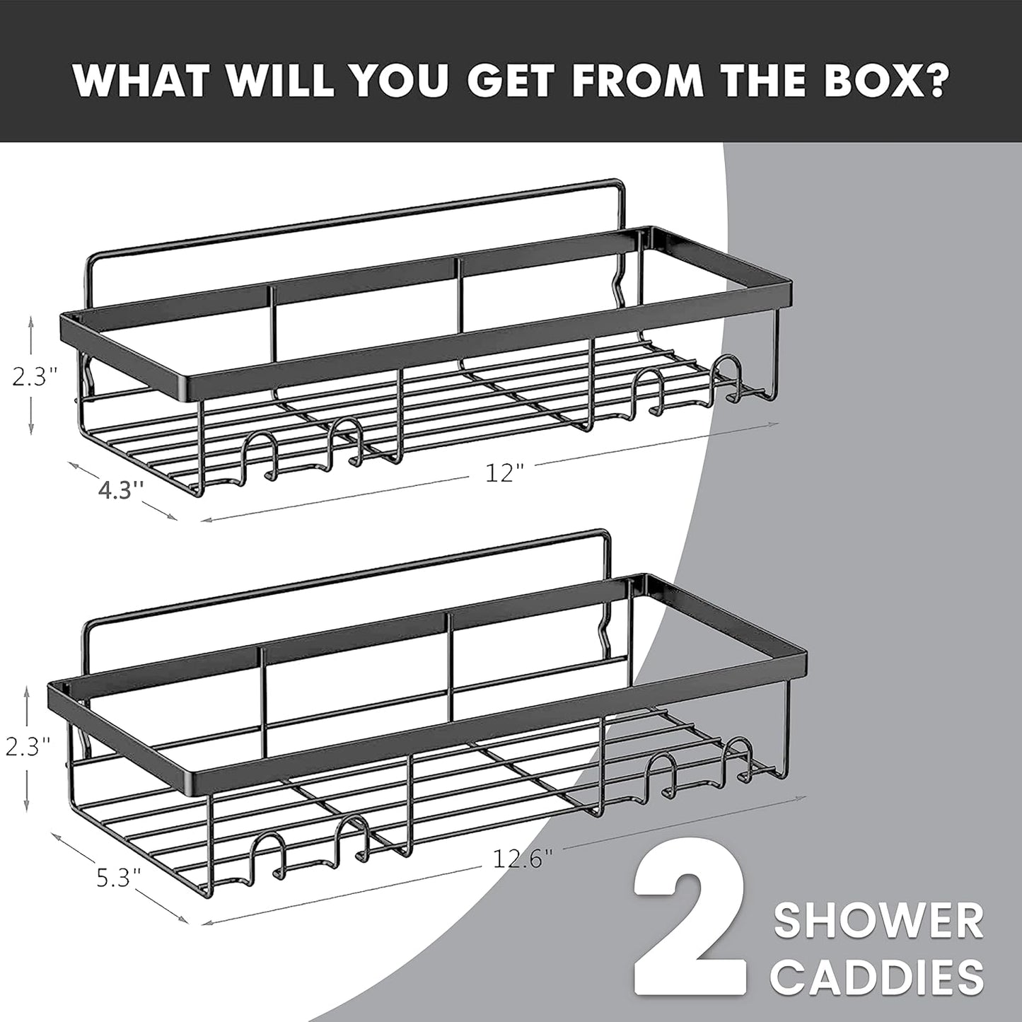 Bathroom Shelves - 2 Pcs