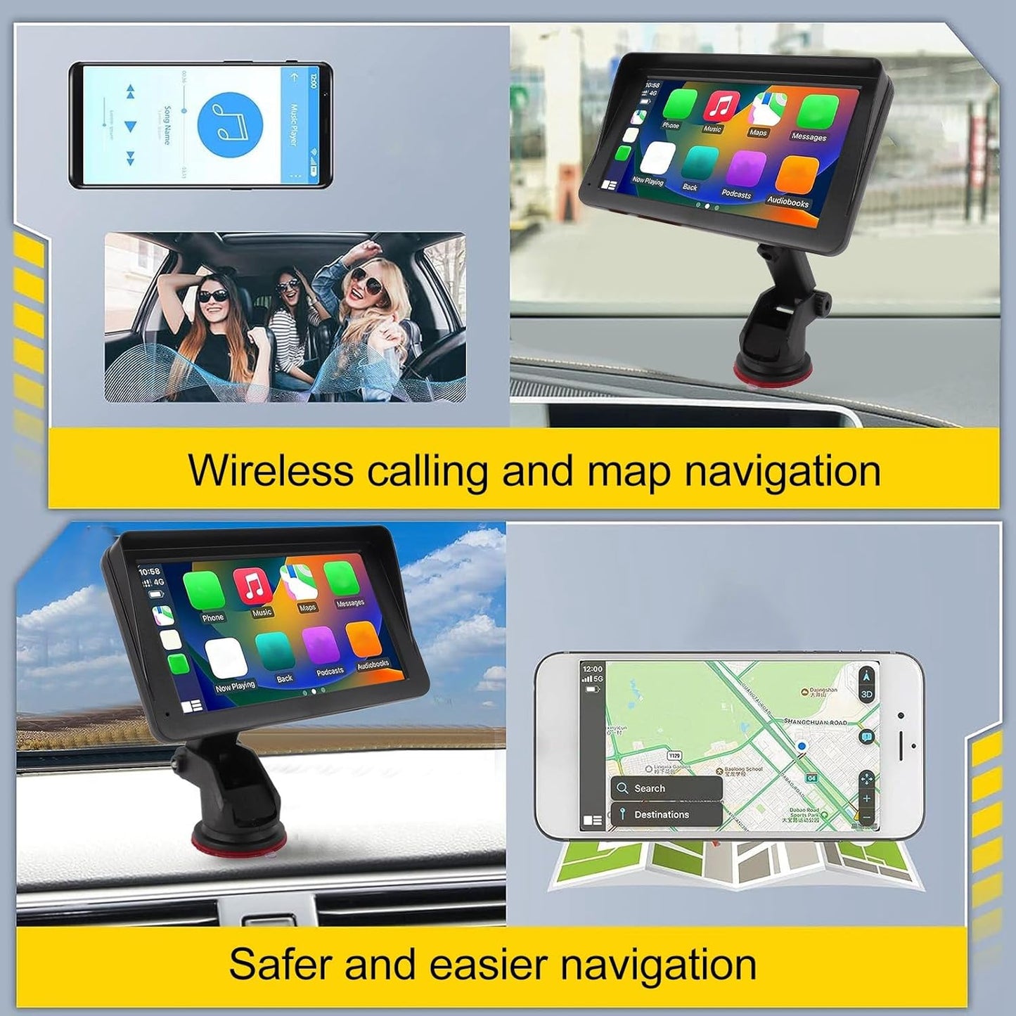 Smart Car Screen | Apple CarPlay & Android