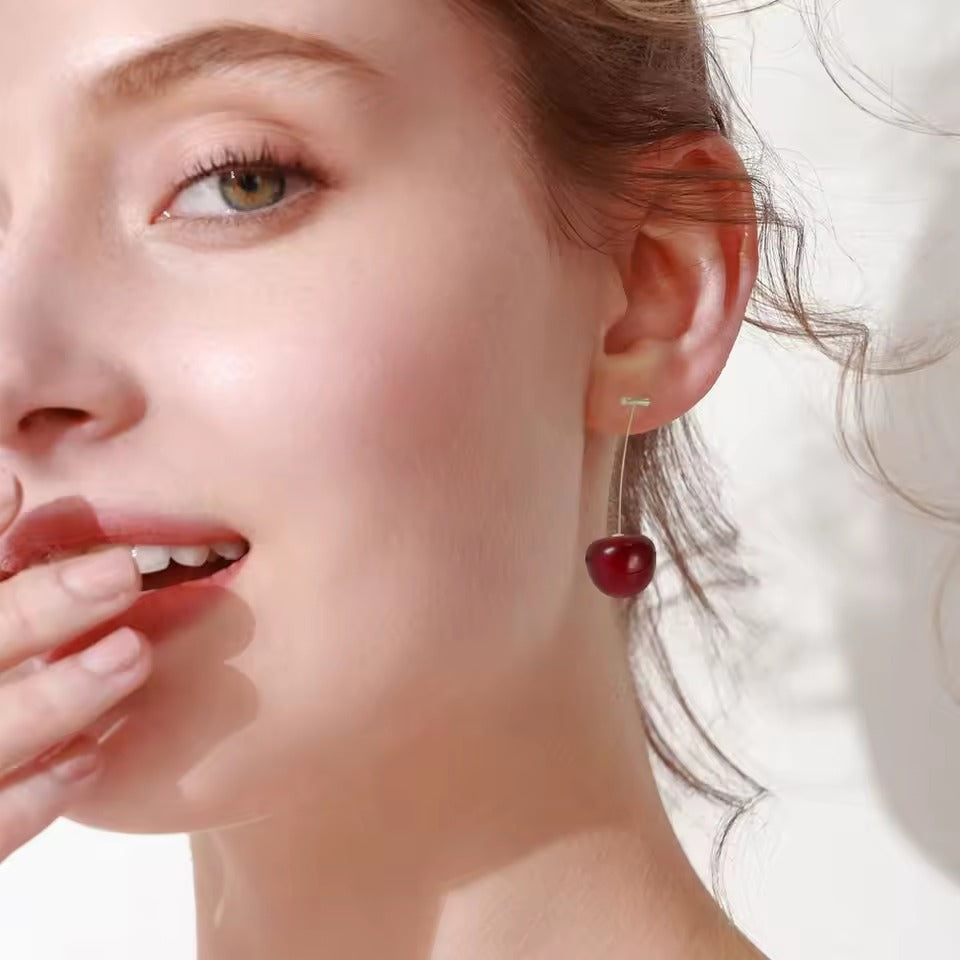 Cherry Drop Earrings
