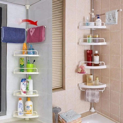 Bathroom Corner Shelf - 4 Layers with Hanging Hook